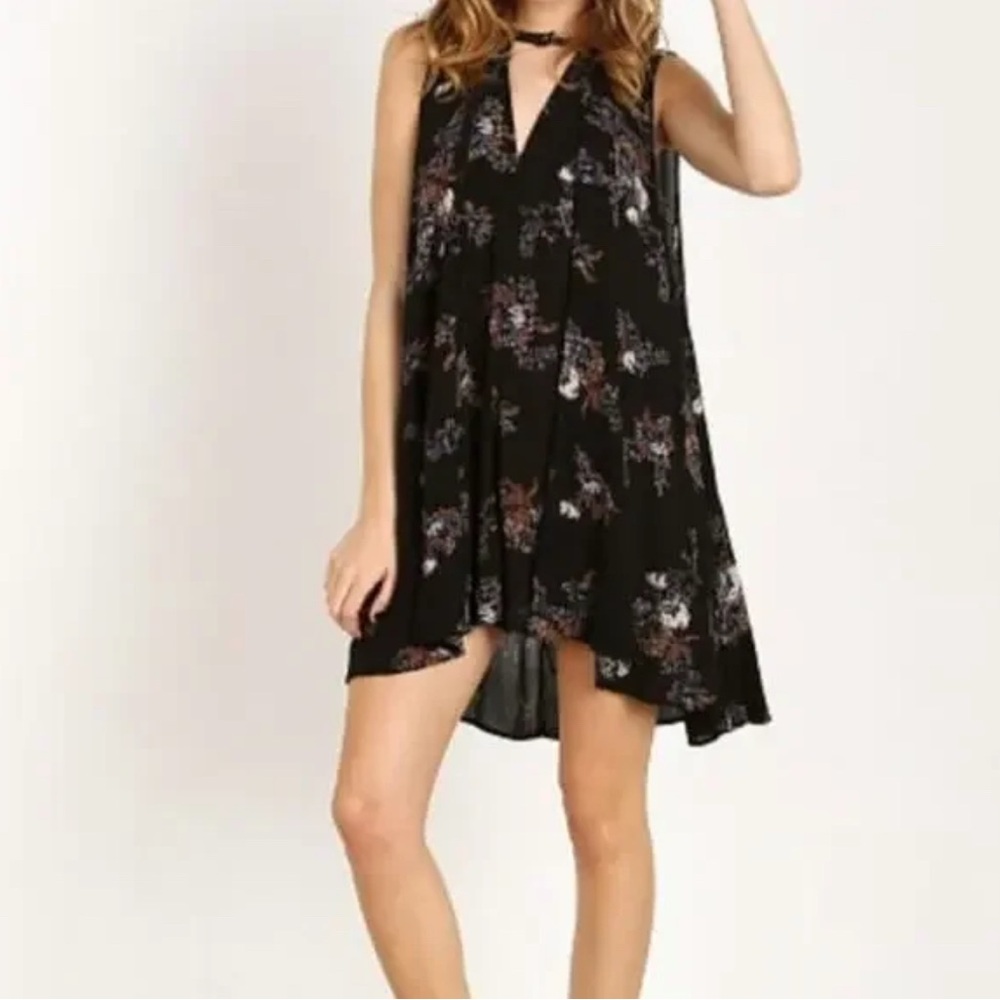 Free people tree swing mini dress sz L